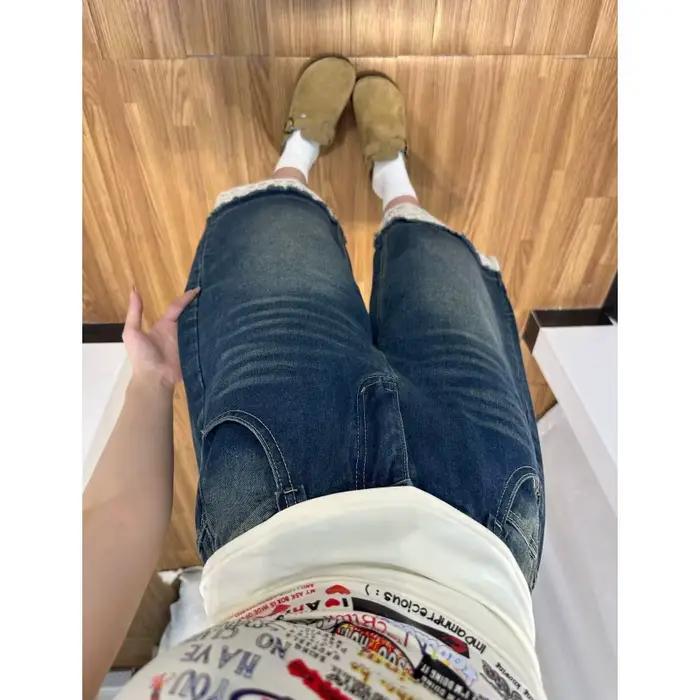 Shorts en jean rétro américain pour femme