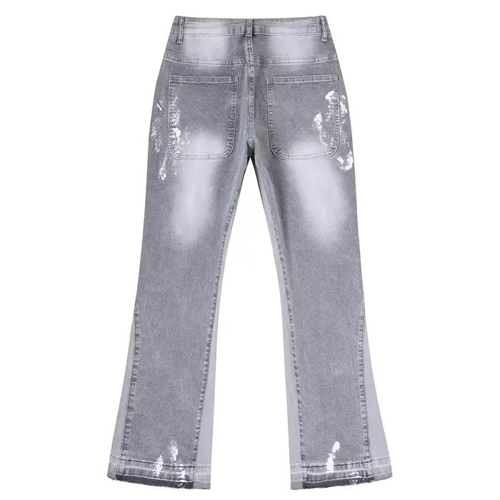 Jean en Denim évasé peint pour hommes