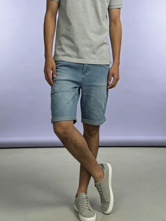 Shorts en jean bleu slim Y2K