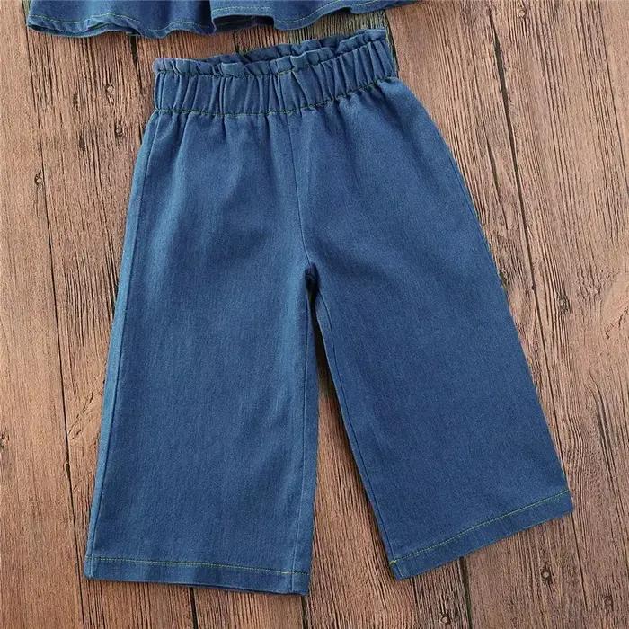 Tenue en jean bleu pour fille de 1 à 5 ans
