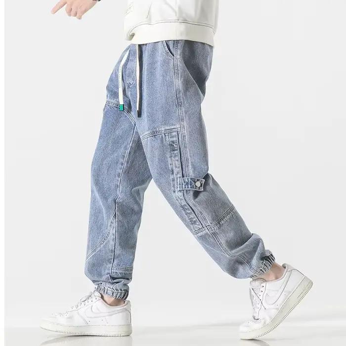2026 hommes jean pantalon coupe ajustée Joggers Streetwear sarouel