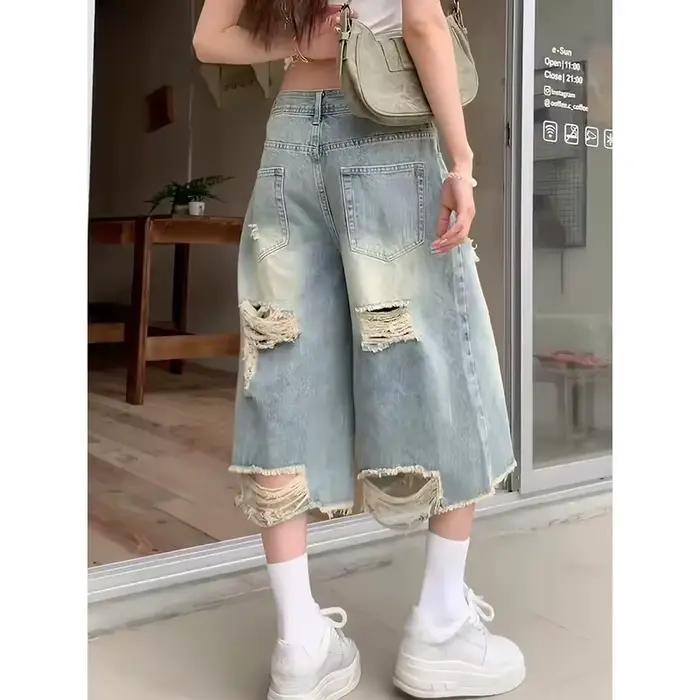YIBASHU Jeans vintage américains Y2k années 90 pour femmes