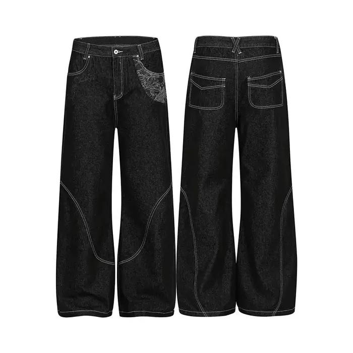 Jean Baggy imprimé Jacquard pour hommes