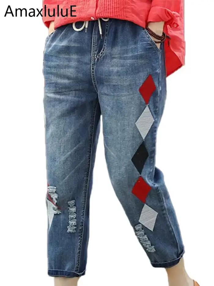 Amax luluE été femmes luxe broderie jean