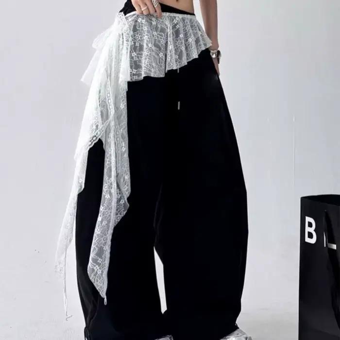 Mini-jupe irrégulière transparente froncée à taille haute