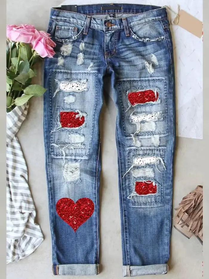 Jean en denim pour femme