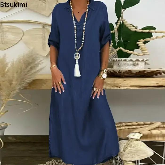 Robe en jean décontractée pour femmes