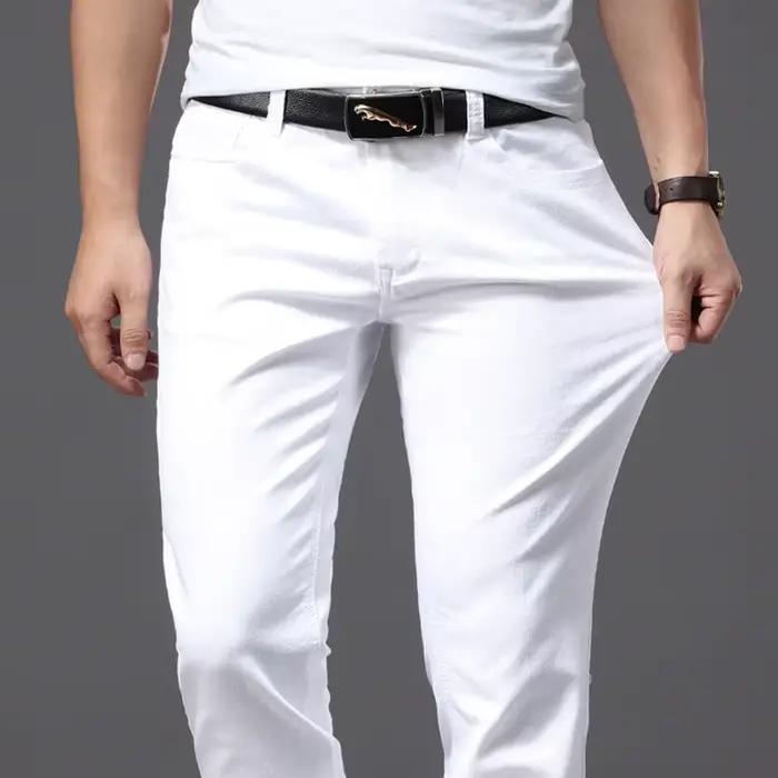 Brother Wang – Jean blanc pour homme