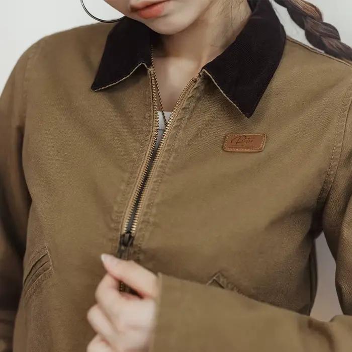 Maden-Veste Vintage à Col Rabattu pour Femme