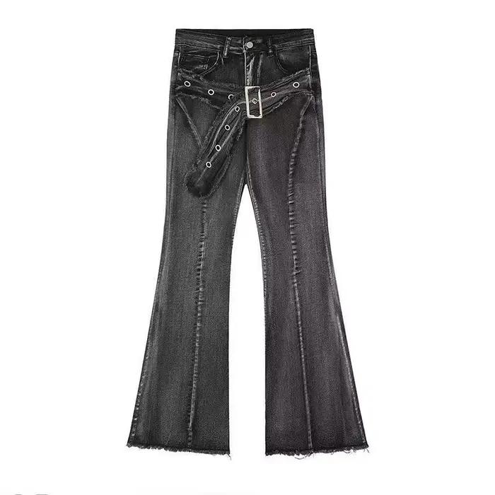 Jean Vintage Slim Micro-évasé pour femmes