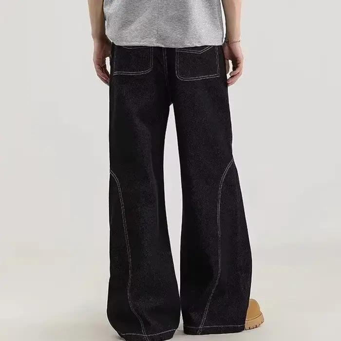 Jean Baggy imprimé Jacquard pour hommes