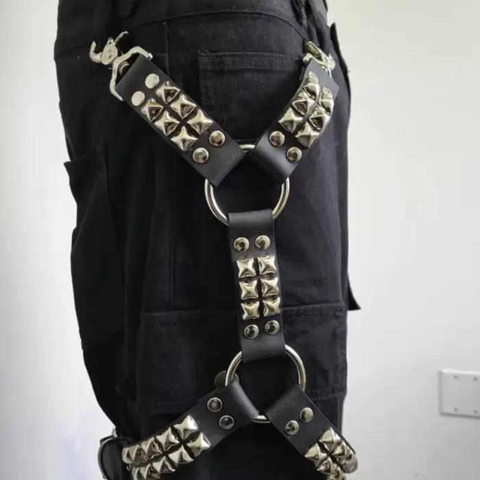 UYEE jambe gothique pour jean harnais noir Hip Hop