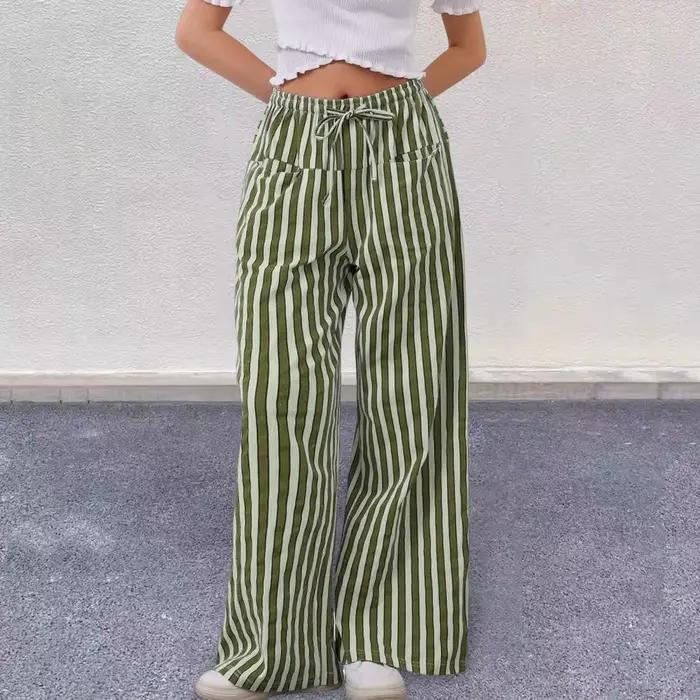 Pantalon large pour femme avec cordon de serrage