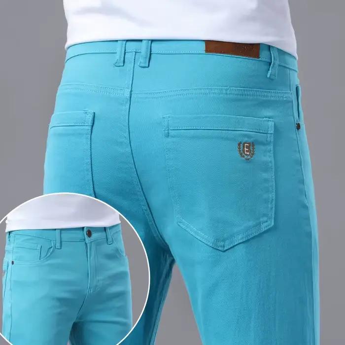 Jean élastique bleu lac pour homme