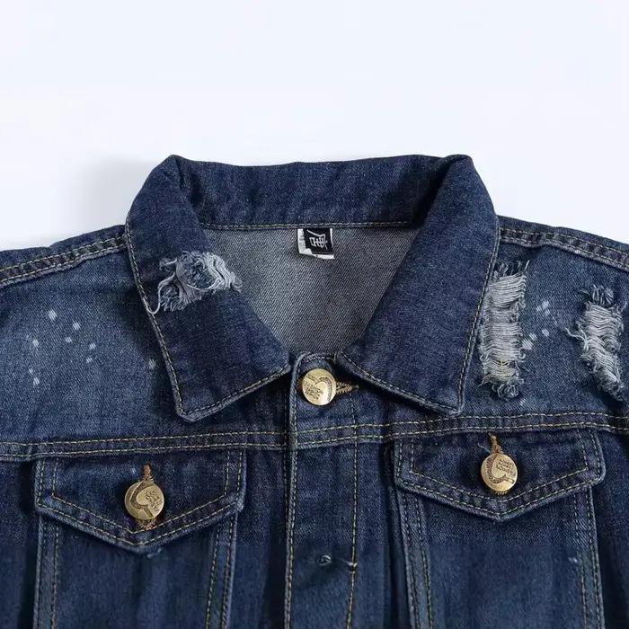 Blouson en jean tendance pour homme grande taille