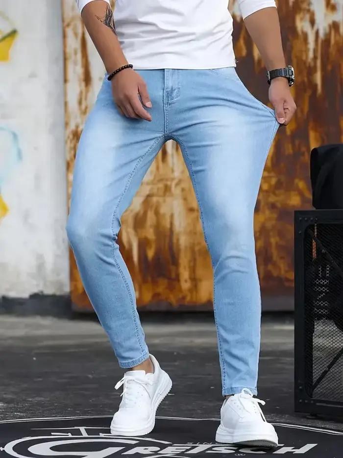 2025 hommes Slim Fit classique jean décontracté Style de rue confortable Denim pantalon