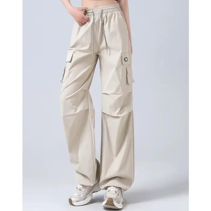 Pantalon Cargo élégant taille haute