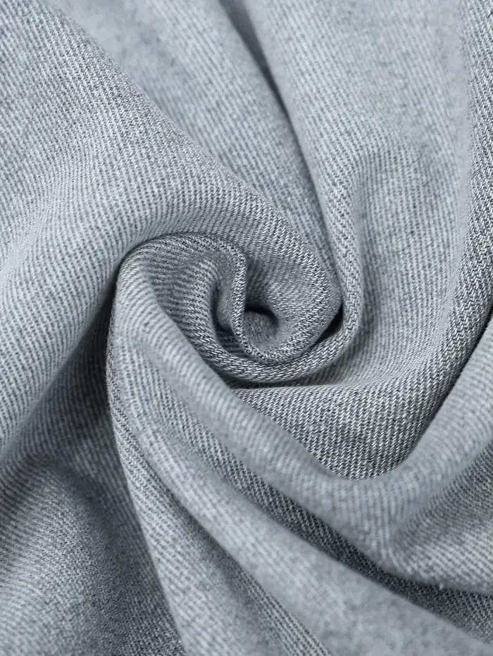 Jeans gris foncé décontractés à jambes larges et délavés pour homme