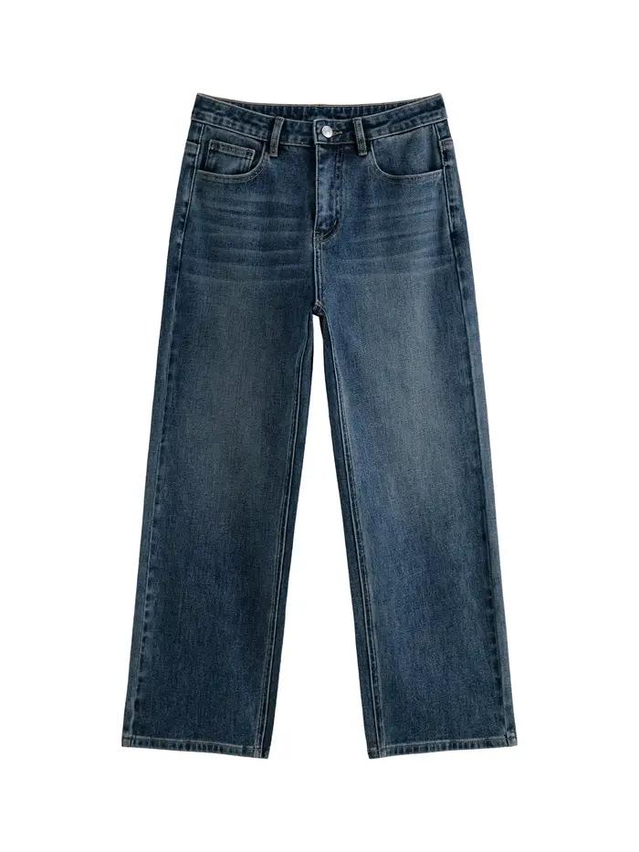 Jean court en coton élastique pour femme