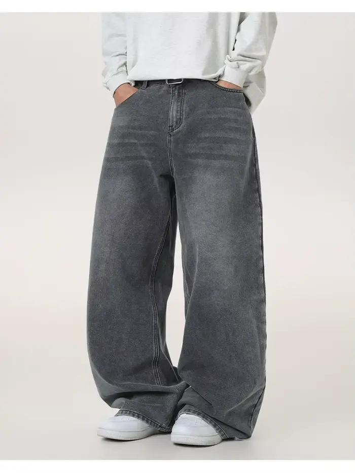 Jean large rétro pour homme – Nouvelle collection automne 2026 – Coupe décontractée tendance – Basique et polyvalent