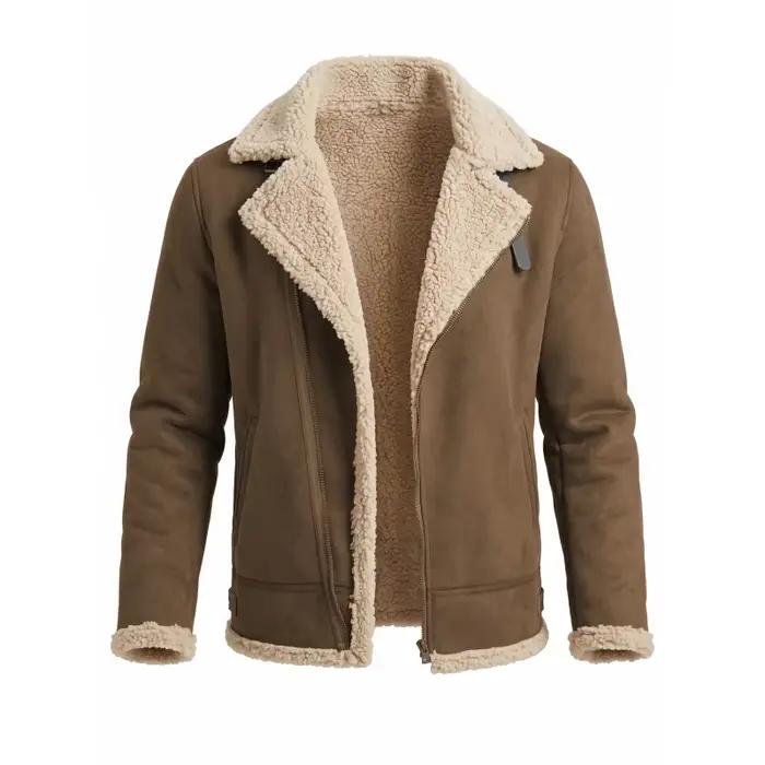 Veste en polaire homme, style streetwear, veste chaude en faux daim, veste légère à fermeture éclair, manteau d'hiver, veste de randonnée et de chasse en plein air