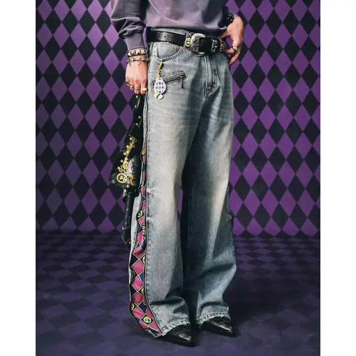 Jeans rétro Y2K à fermeture éclair pour hommes et femmes