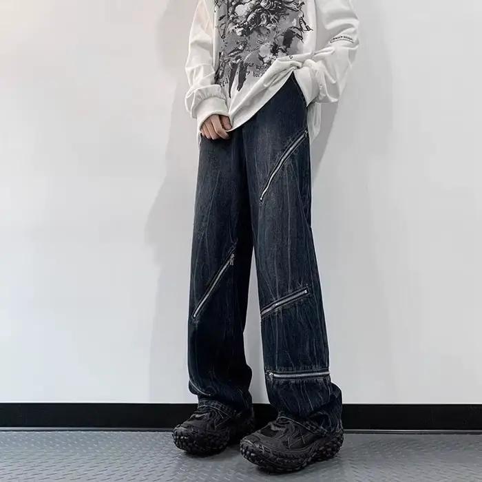 Pantalon large pour homme 2026 – Jean ample à jambe droite pour l'automne et l'hiver