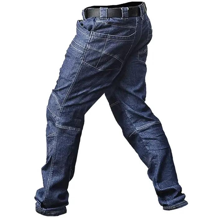 Pantalon en jean pour hommes automne militaire droit Denim tactique