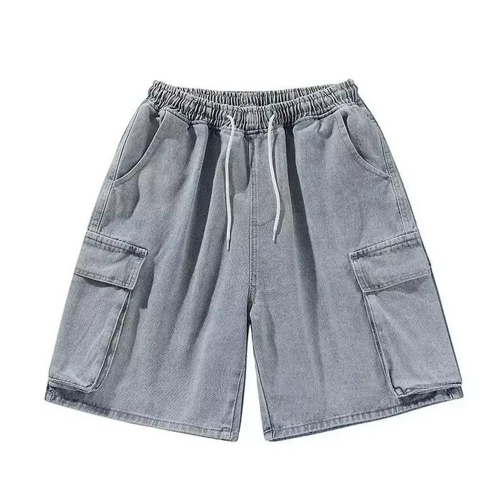 Shorts en jean d'été multi-poches pour hommes – Pantalons courts décontractés style cinq-quarts