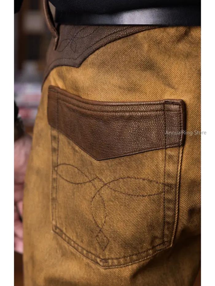 Jean Red Wind Pioneer teinté boue jaune