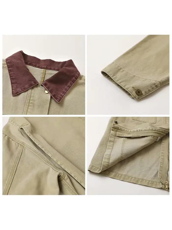 CHIC VEN femmes vestes solide ample décontracté contraste col Denim veste femme vêtements de travail manteau extérieur vêtements printemps été 2025