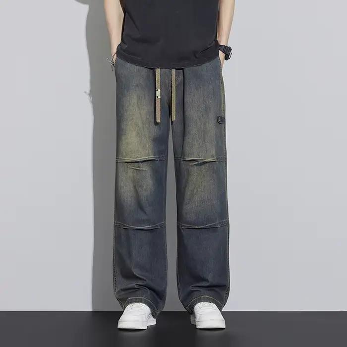 Nouveau Jean Homme 2026 Style Japonais à Motif Texturé