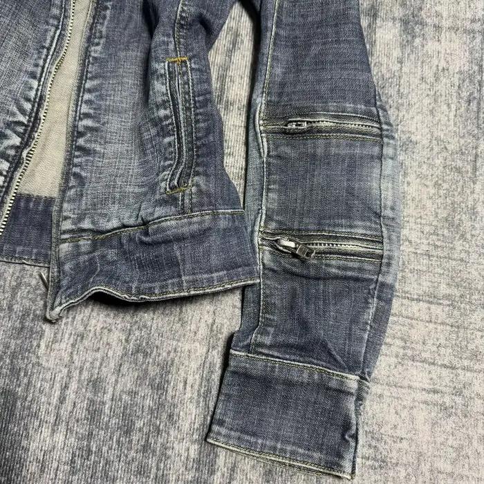 Veste en jean bleu vintage Y2K pour femme