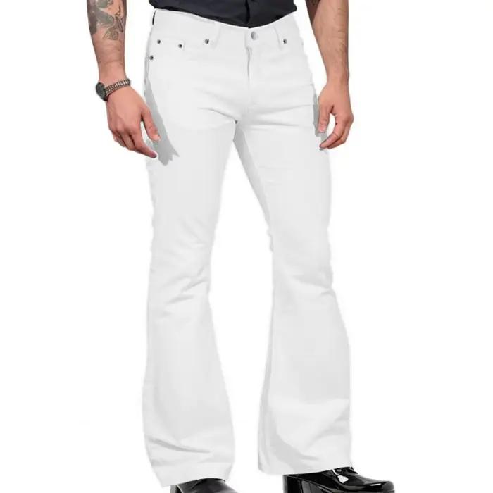 Jean Vintage à la Mode, Coupe Cintrée et Évasée pour Hommes Occasions Spéciales et Journées Actives