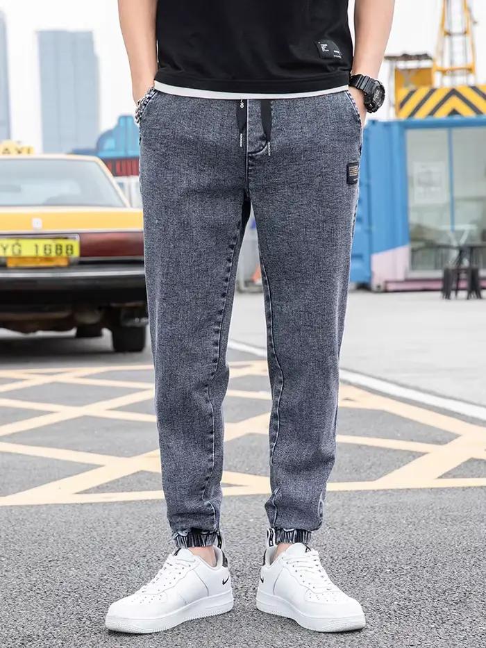 Nouveau grande taille 8XL hommes survêtement jean Streetwear noir bleu décontracté Denim Cargo pantalon Stretch coton