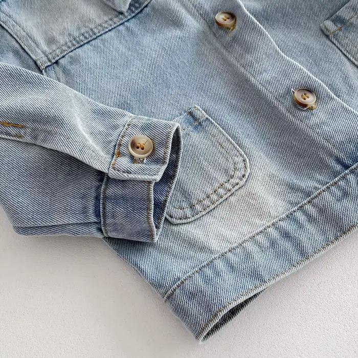 Printemps automne bébé garçon Denim veste enfant lavé Jean manteau fille vêtements d'extérieur enfants haut décontracté