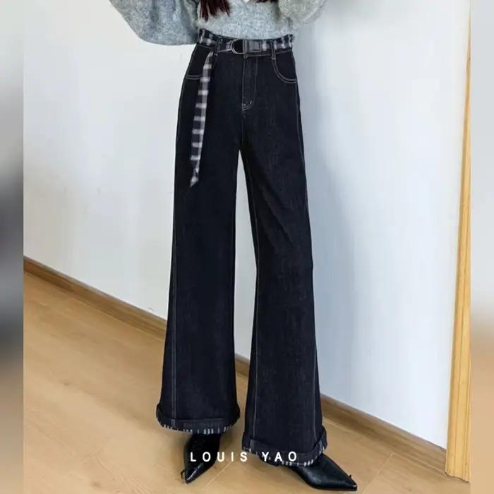 Pantalon en jean taille haute LOUIS YAO 2026