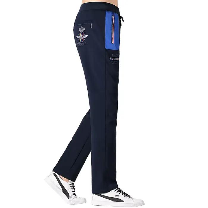 Pantalon de Sport en Coton Bruce & Shark Blanc Taille Élastique Hommes Vêtements d'Entraînement Décontractés Mode Toutes Saisons Occasions Spéciales