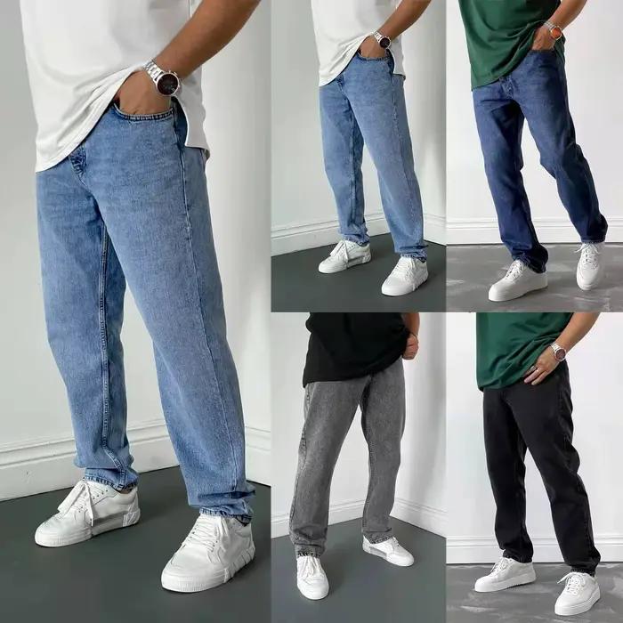 Jeans slim à jambe droite haut de gamme pour hommes