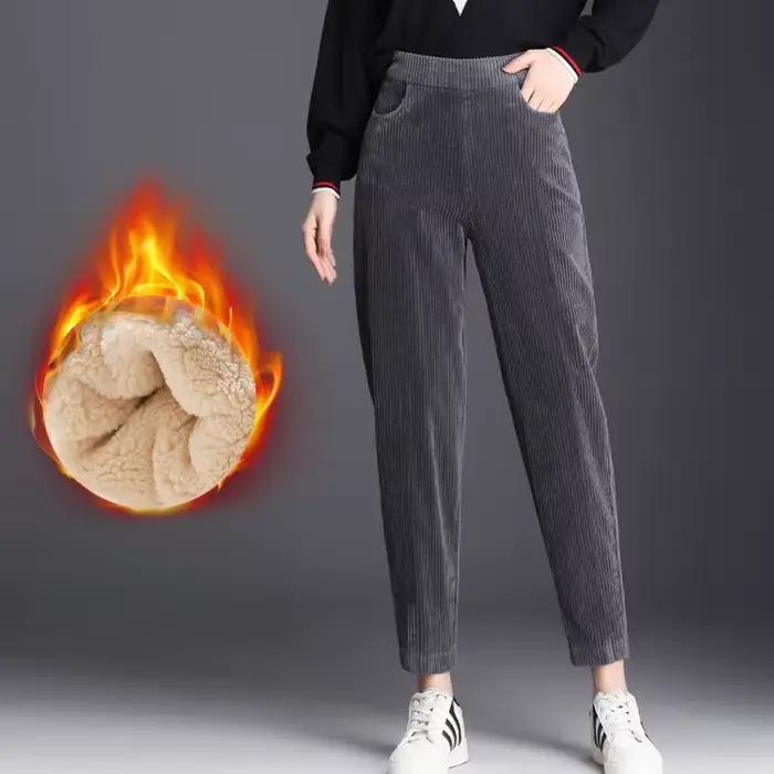  Pantalon en velours côtelé pour femme