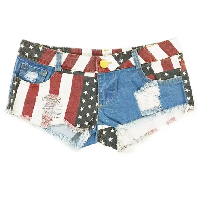 Short en jean taille moyenne pour femmes
