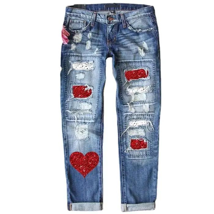Jean en denim pour femme