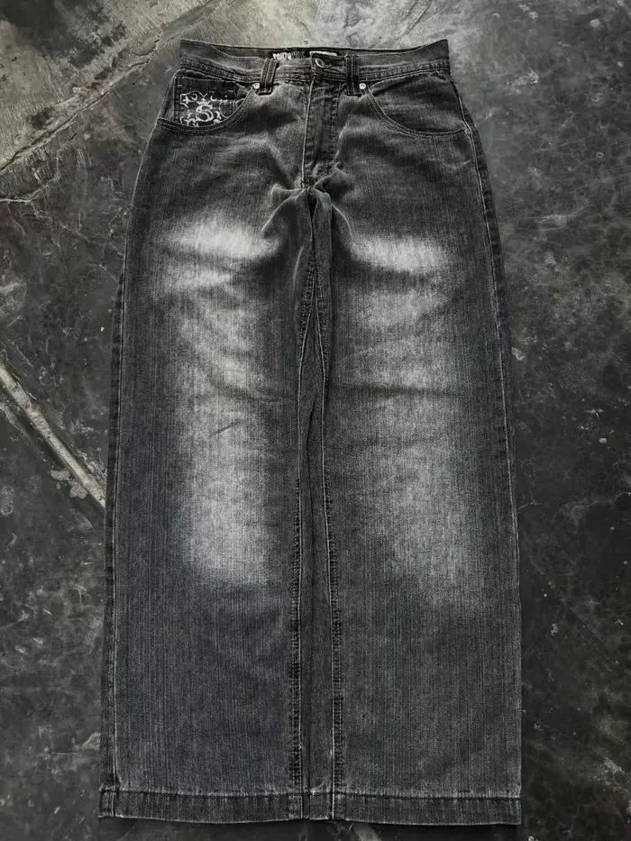 Jeans oversize gothiques 2K unisexe
