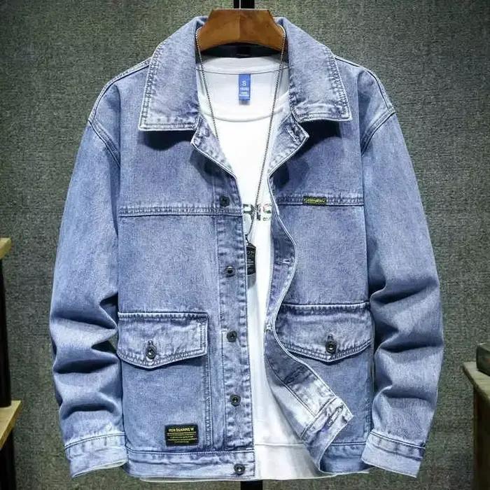 Vestes en jean cargo pour hommes