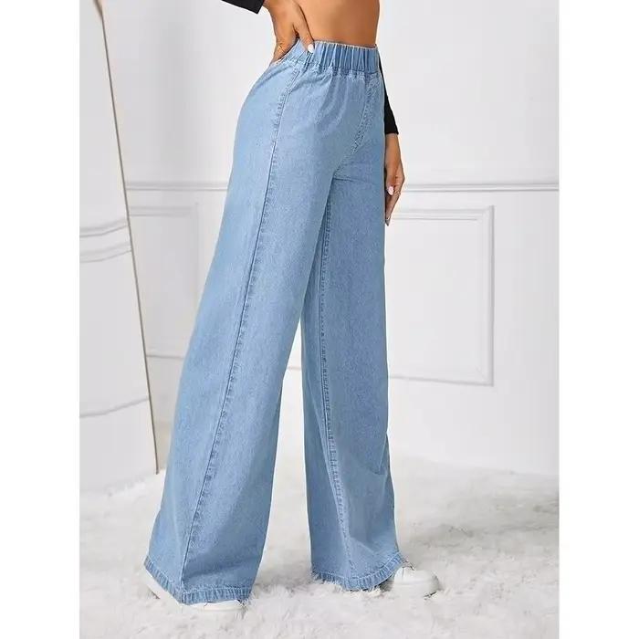 Jean femme pantalon à jambes larges