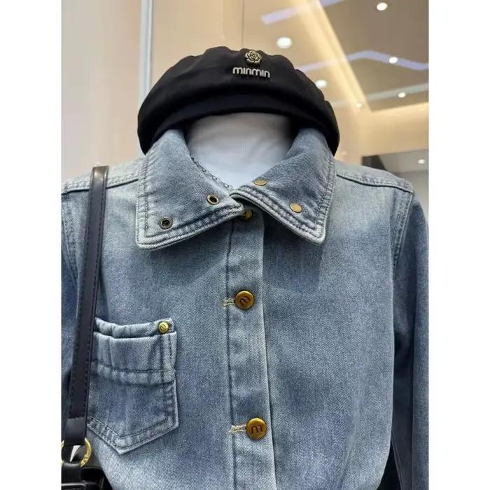 Robe en jean à manches longues pour femmes