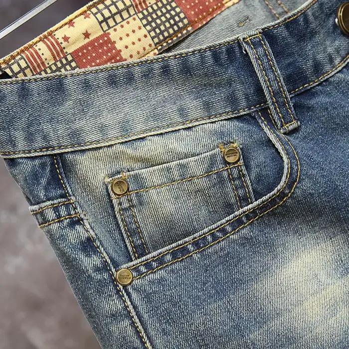 Shorts en jean déchirés pour hommes européens et américains