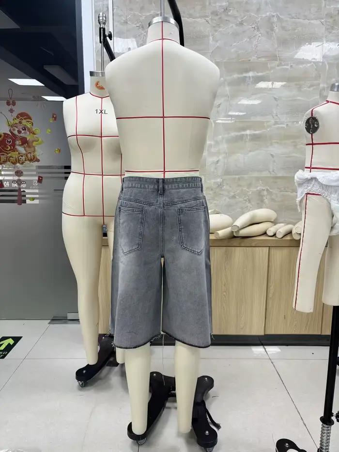 Mode hommes été décontracté Denim Shorts genou longueur