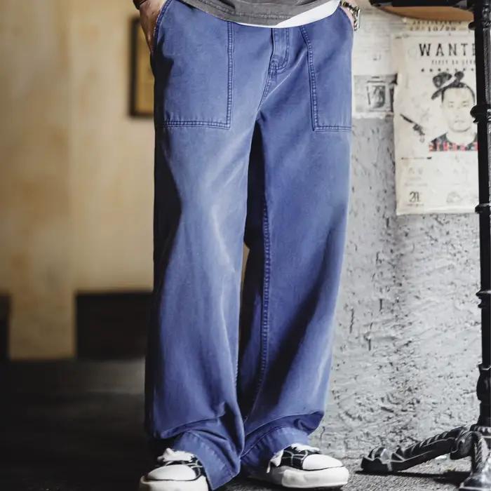 Jean en toile vintage délavée Maden pour homme