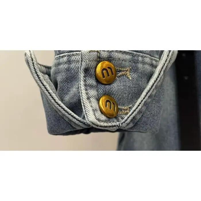 Robe en jean à manches longues pour femmes